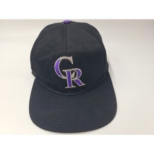 Vintage Colorado Rockies Competitor Logo 7 Snapback (Seems Small) Hat Cap MLB